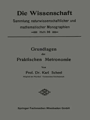 cover image of Grundlagen der Praktischen Metronomie